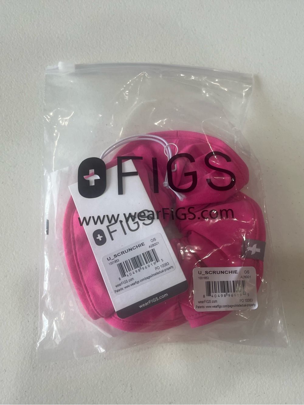 Figs Hot Pink Scrunchie